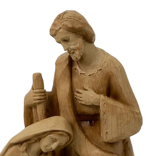 Sagrada Família 20 CM Estilo Madeira - Imagem 2
