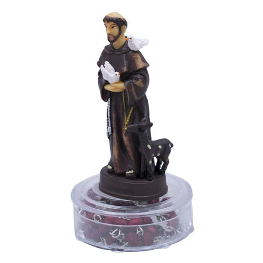 Terço com Imagem São Francisco 10 CM - Imagem 2