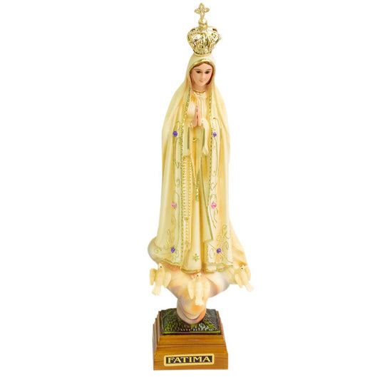 Nossa Senhora de Fátima Patinada 20 CM - Portugal