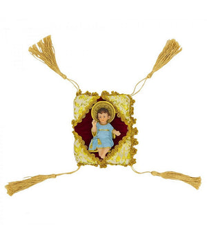 Menino Jesus 8 CM Roupa Azul na Almofada
