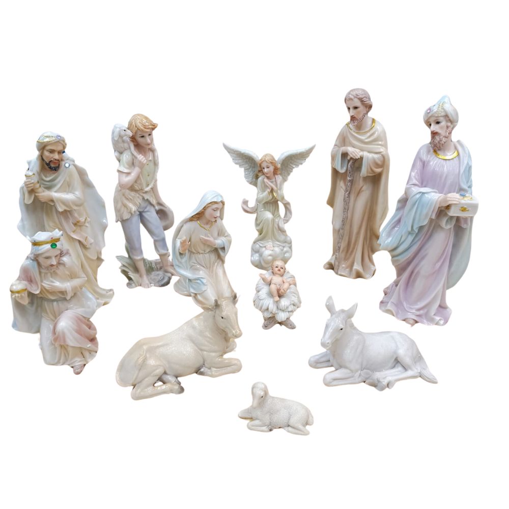 Presépio 11 Peças 30 CM Estilo Porcelana - Imagem 2