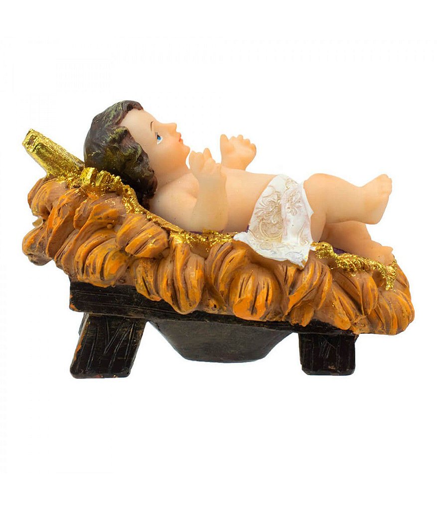 Menino Jesus com Manjedoura 15 CM - Imagem 4