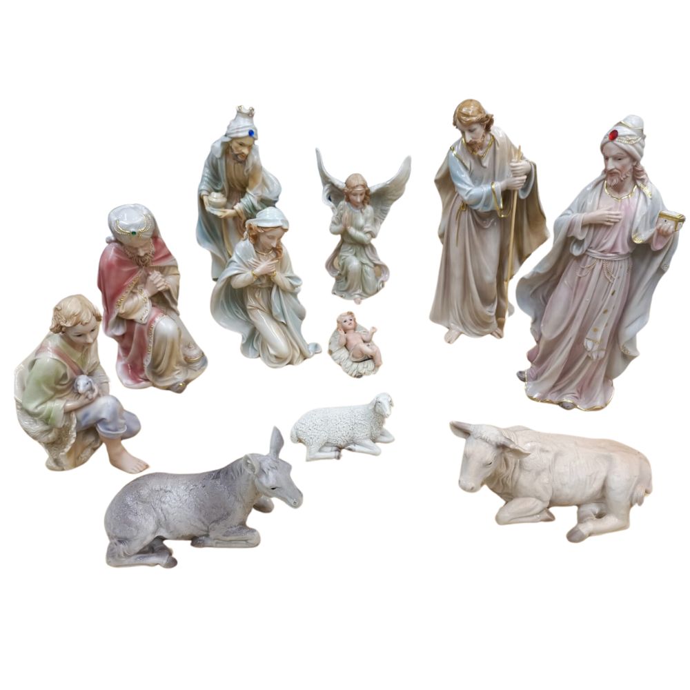 Presépio 11 Peças 45 CM Estilo Porcelana - Imagem 2