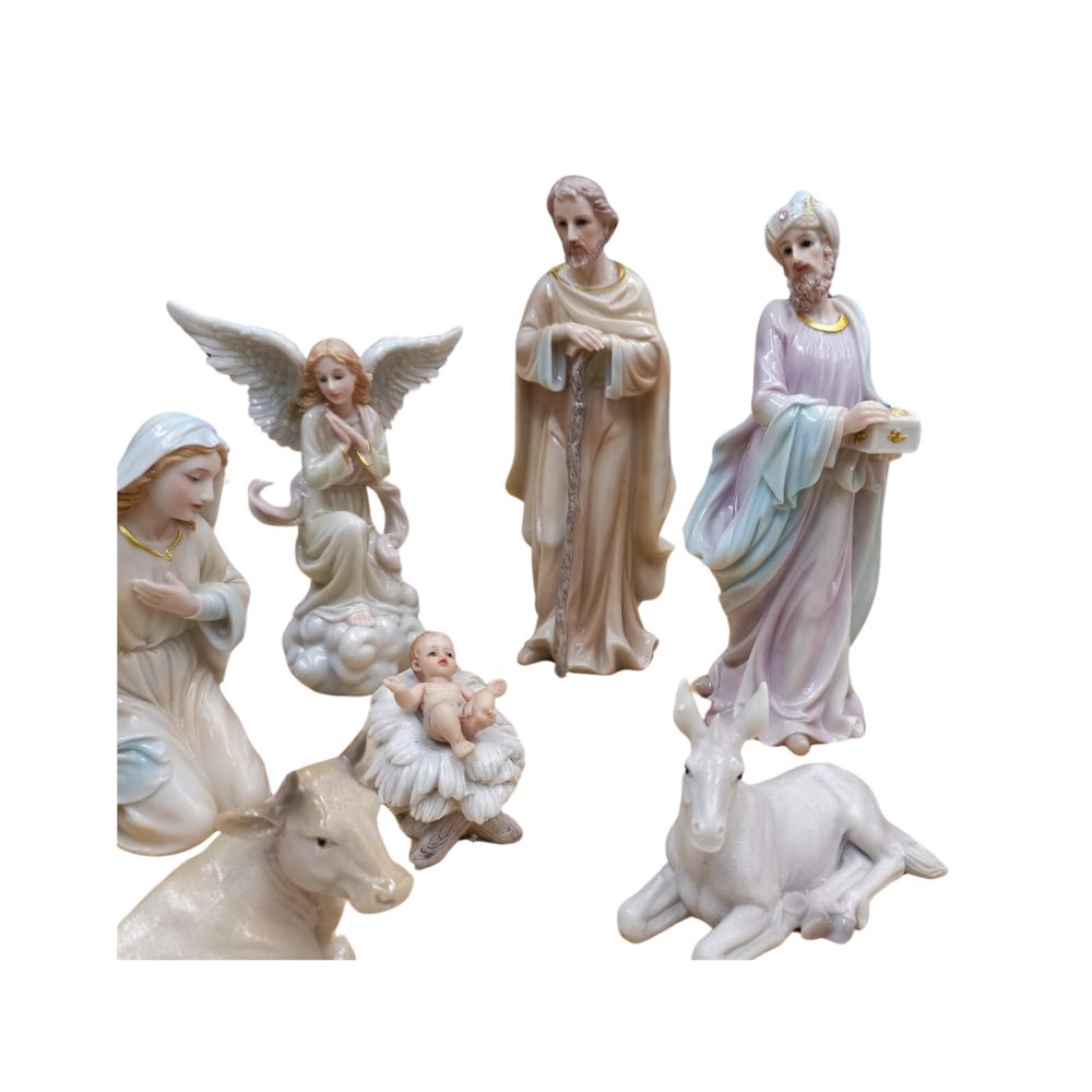 Presépio 11 Peças 30 CM Estilo Porcelana - Imagem 4