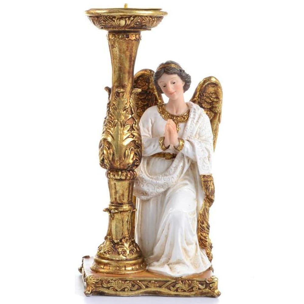 Par de Anjos Ajoelhados Candelabro 20 CM - Imagem 4