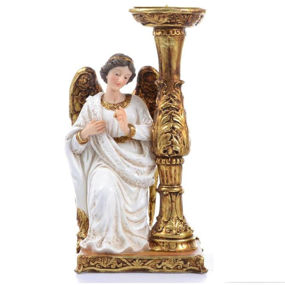 Par de Anjos Ajoelhados Candelabro 20 CM - Imagem 3
