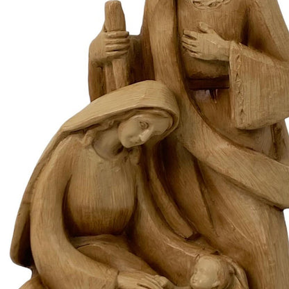 Sagrada Família 20 CM Estilo Madeira - Imagem 3