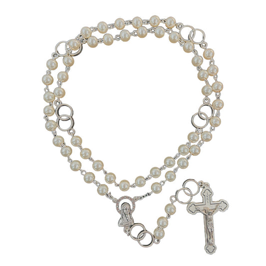 TERÇO ITALIANO MATRIMONIO BRANCO 6MM