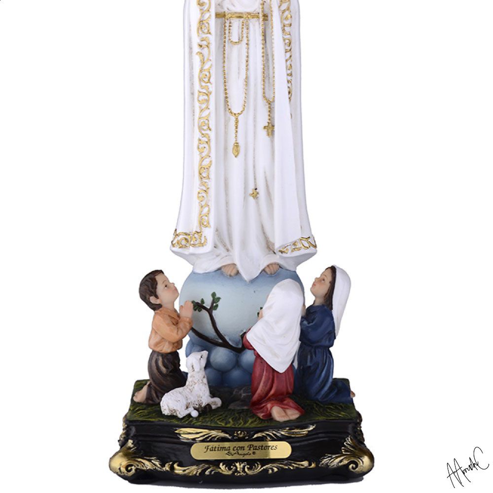 Nossa Senhora de Fátima com Pastores 45 CM - Imagem 3