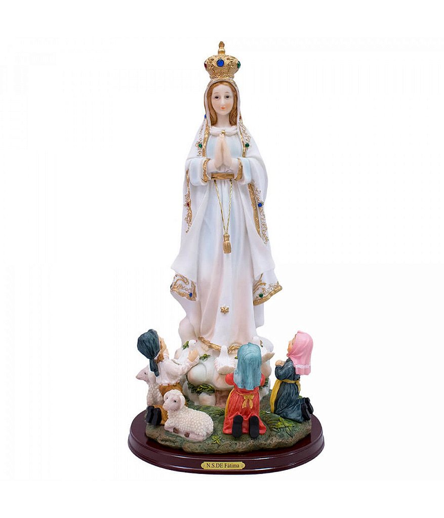 Nossa Senhora de Fátima com Pastores 40 CM