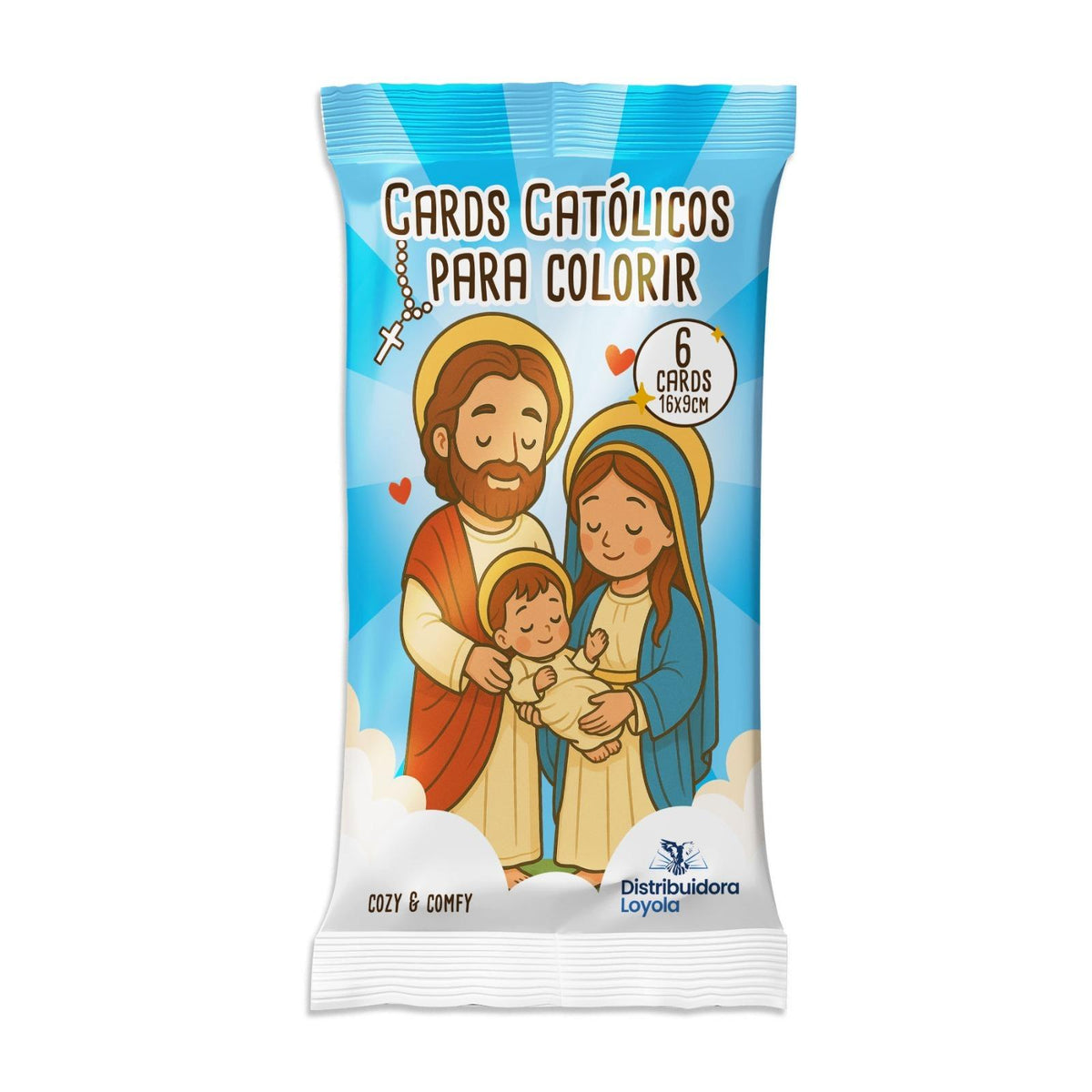 Orações Católicas Com Cards Para Colorir - Azul
