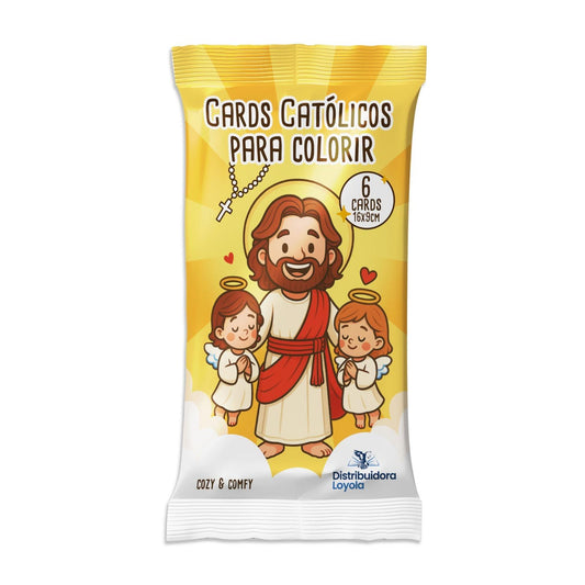 Orações Católicas Com Cards Para Colorir - Amarelo
