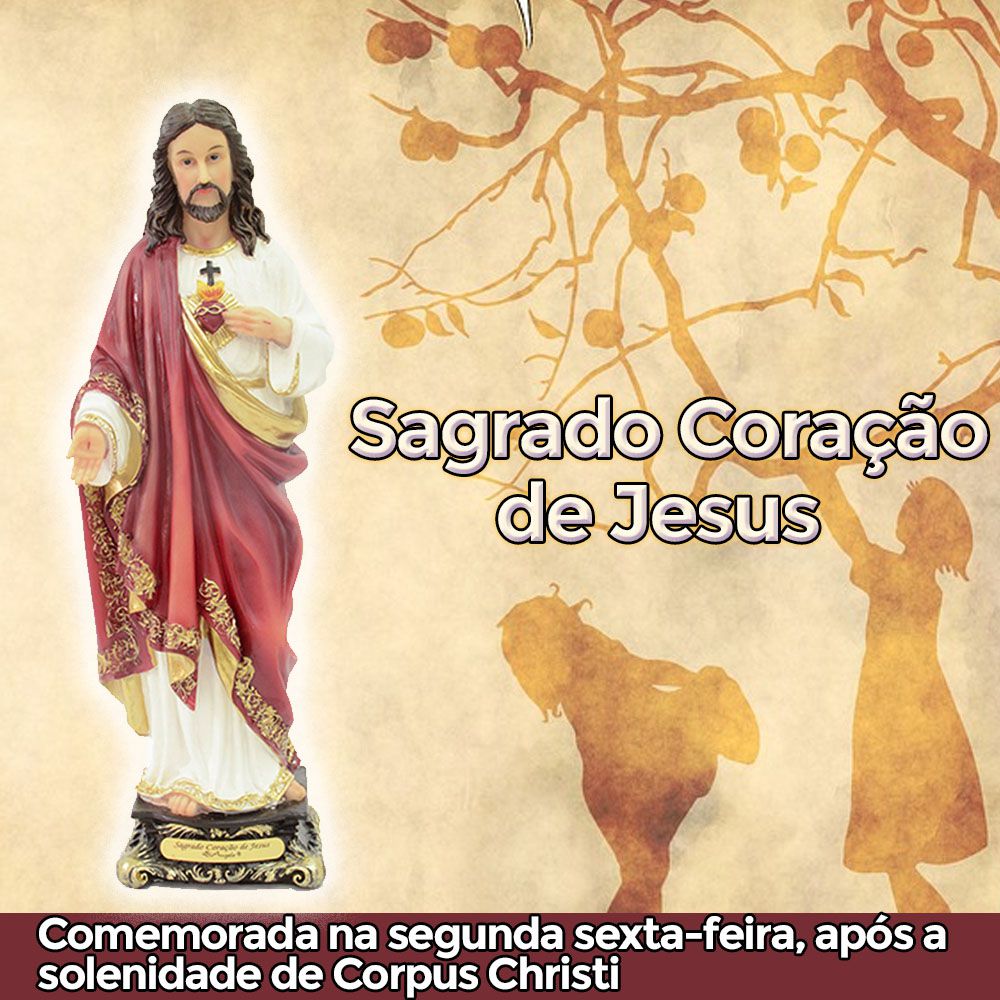 Sagrado Coração de Jesus 20 CM - Imagem 4