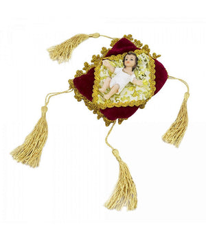 Menino Jesus 7.5 CM Roupa Branca Na Almofada