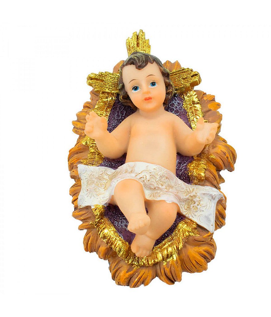 Menino Jesus com Manjedoura 15 CM - Imagem 2