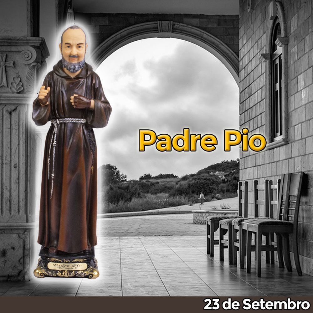Padre Pio 20 CM - Imagem 4