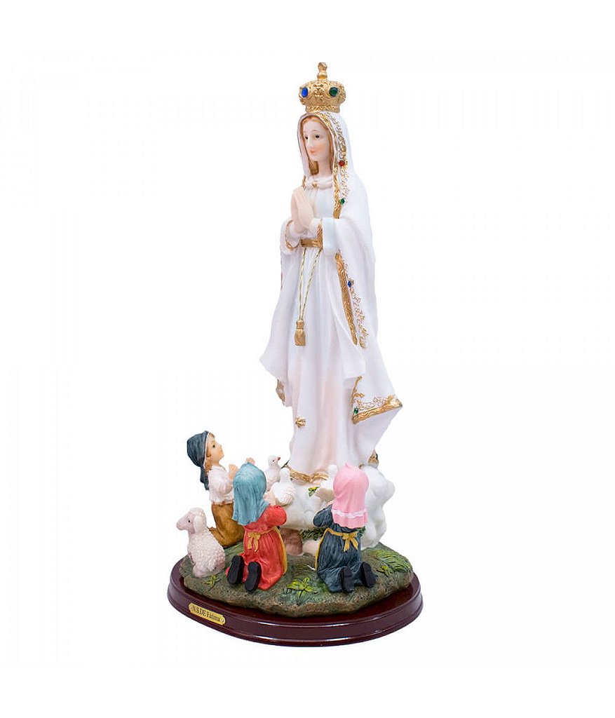 Nossa Senhora de Fátima com Pastores 40 CM - Imagem 3