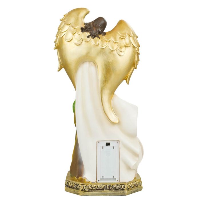 Presépio Anjo Da Guarda Com Luz 30 CM - Imagem 3