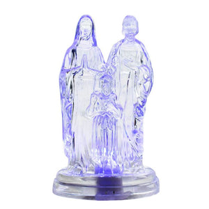 Imagem Sagrada Família com Luzes 11 CM - Escultura em Resina