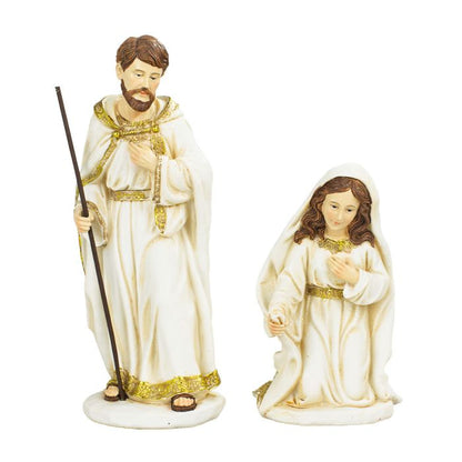 Presépio 11 Peças 27 CM de Altura Branco e Dourado - Imagem 3
