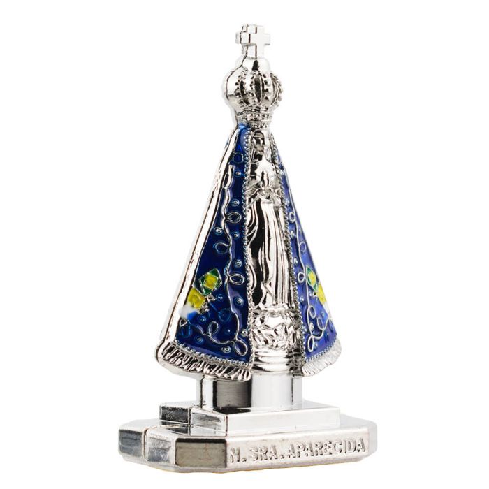 Nossa Senhora Aparecida De Metal Uso Carro 8.5 CM - Imagem 2