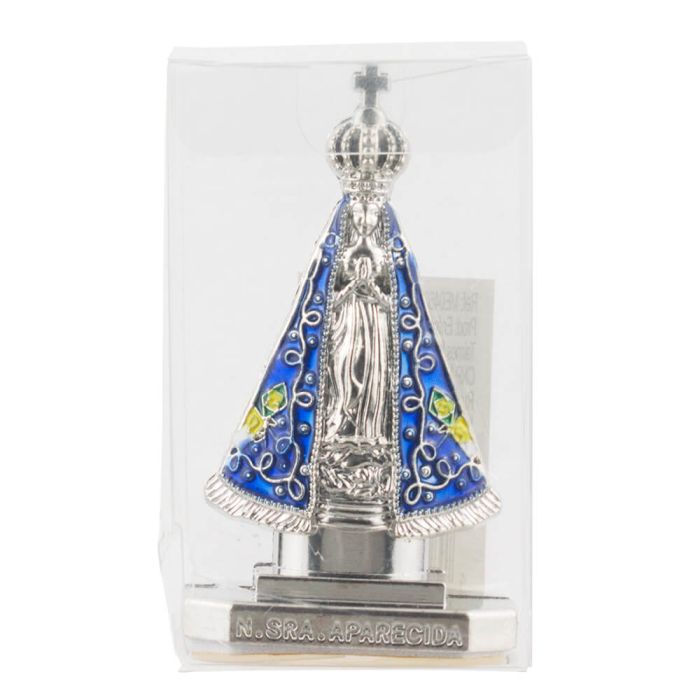 Nossa Senhora Aparecida De Metal Uso Carro 8.5 CM - Imagem 4
