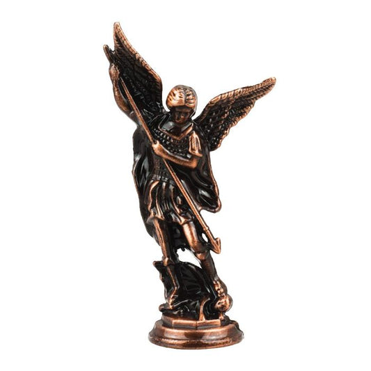 Arcanjo São Miguel Prateado Uso Carro 8 CM