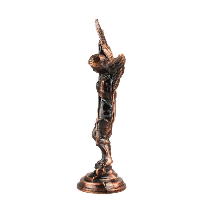 Arcanjo São Miguel Prateado Uso Carro 8 CM - Imagem 4