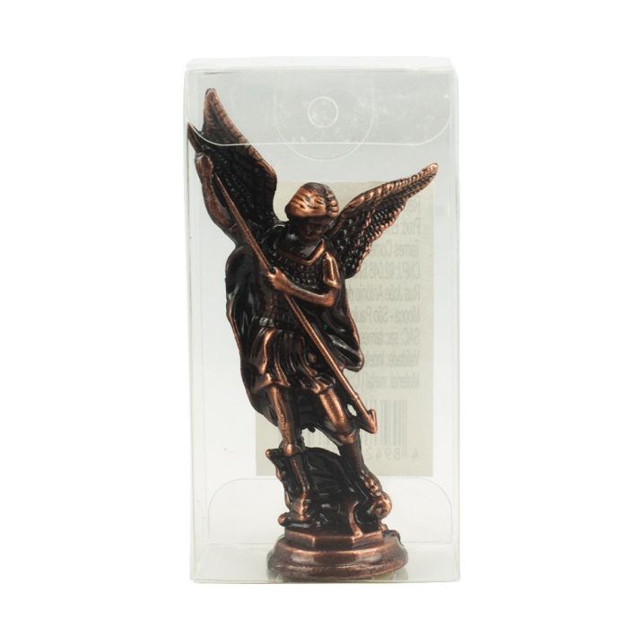 Arcanjo São Miguel Prateado Uso Carro 8 CM - Imagem 5