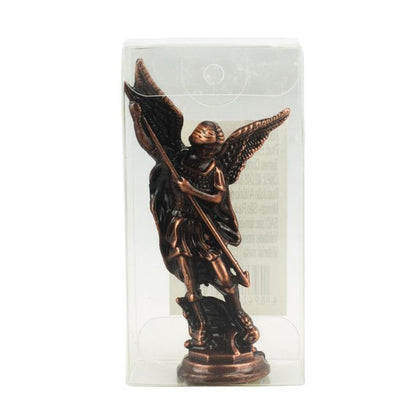 Arcanjo São Miguel Prateado Uso Carro 8 CM - Imagem 5