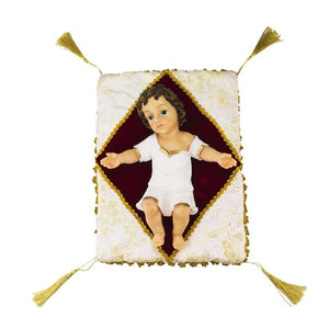 Imagem Menino Jesus na Manjedoura 28 CM - Escultura em Resina para Presépio