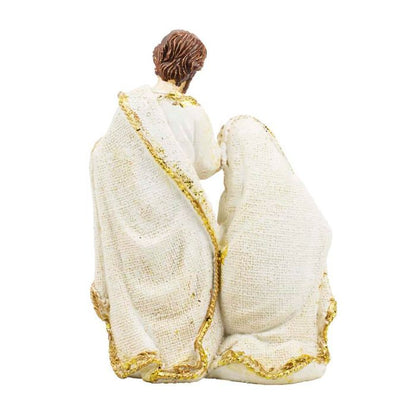 Presépio Sagrada Família 8,5 CM de ALtura Roupa Branca - Imagem 3