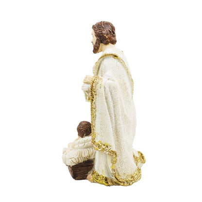 Presépio Sagrada Família 8,5 CM de ALtura Roupa Branca - Imagem 4