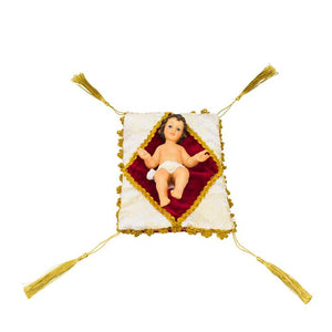 Imagem Menino Jesus na Manjedoura 15 CM - Escultura em Resina para Presépio