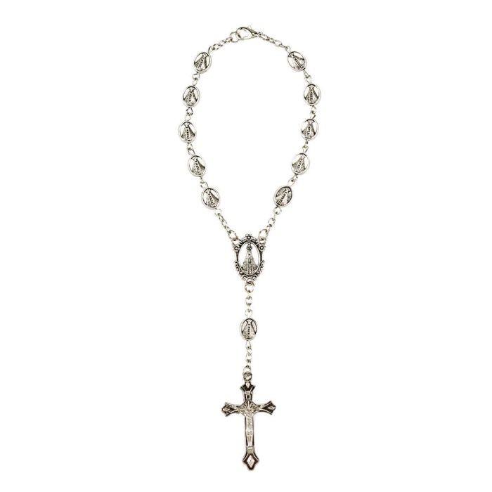 Pulseira Terço Metal Nossa Senhora Aparecida 18 CM