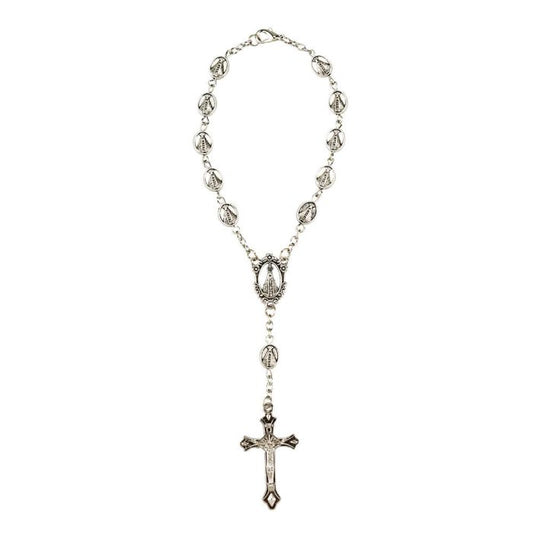 Pulseira Terço Metal Nossa Senhora Aparecida 18 CM