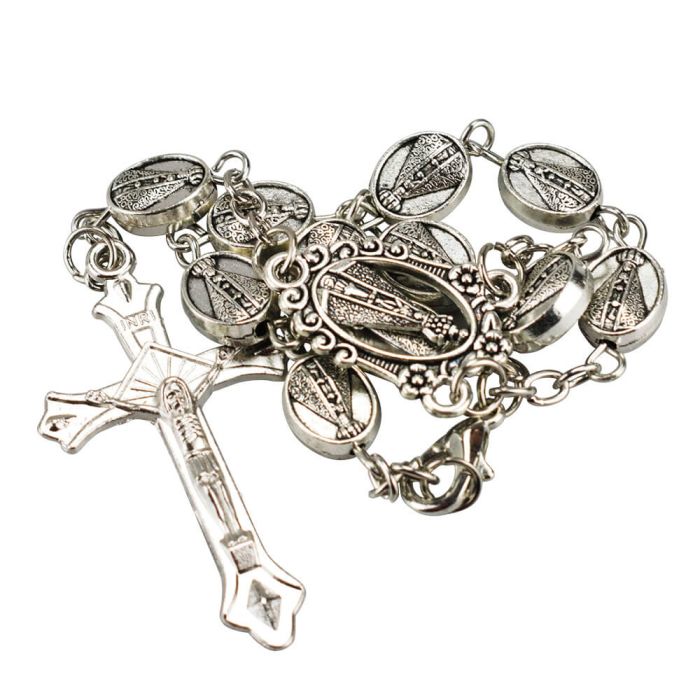 Pulseira Terço Metal Nossa Senhora Aparecida 18 CM - Imagem 4
