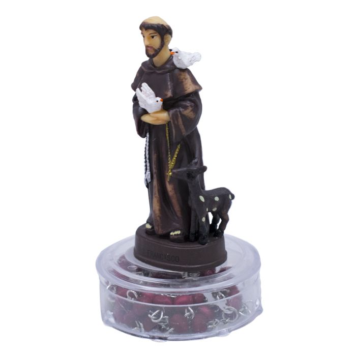 Terço com Imagem São Francisco 10 CM - Imagem 2