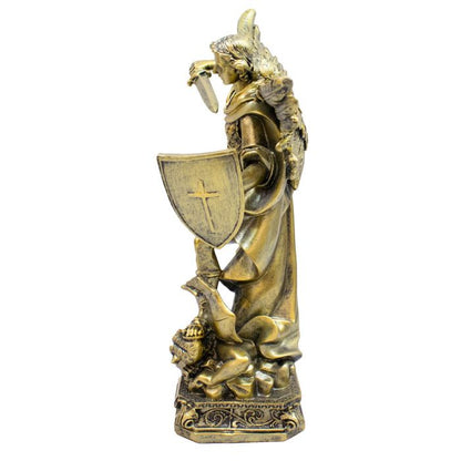 São Miguel Arcanjo Dourado 29,5 CM Em Resina - Imagem 3