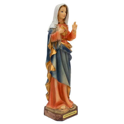 Imaculado Coração De Maria 23 CM Em Resina - Imagem 5