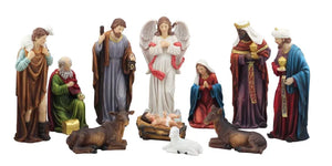 Presépio 11 Peças 30 CM de Altura Full Colors - Escultura em Resina