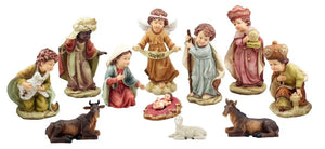 Presépio 11 Peças Infantil 20 CM de Altura - Escultura em Resina
