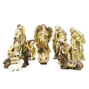 Presépio Trajes Dourados 11 Peças 29 CM