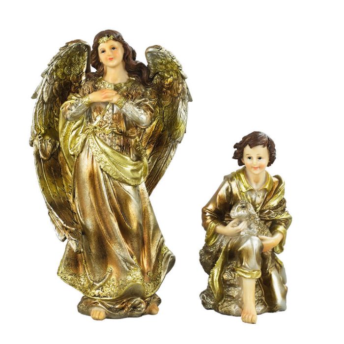 Presépio Trajes Dourados 11 Peças 29 CM - Imagem 3