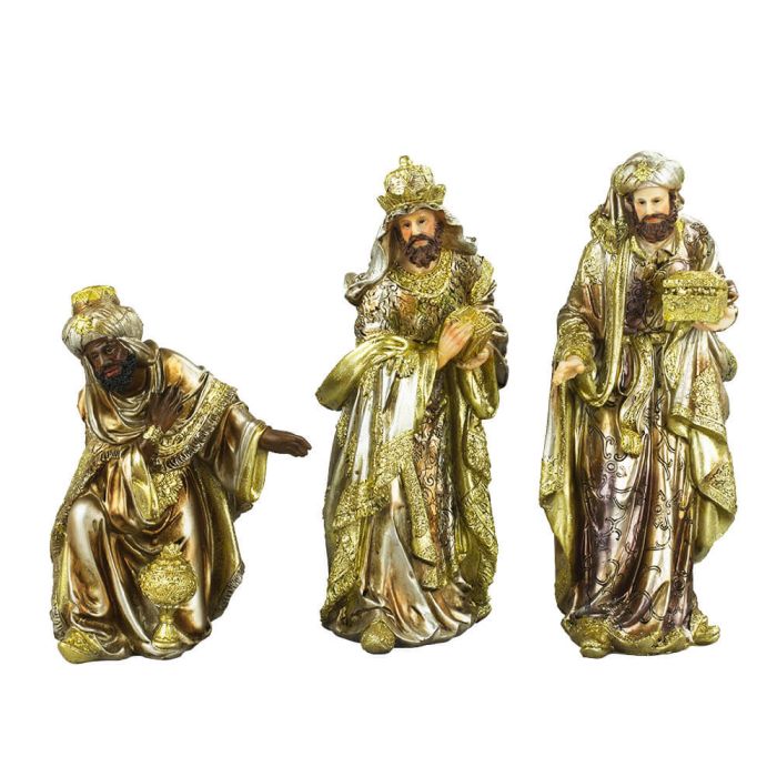 Presépio Trajes Dourados 11 Peças 29 CM - Imagem 4