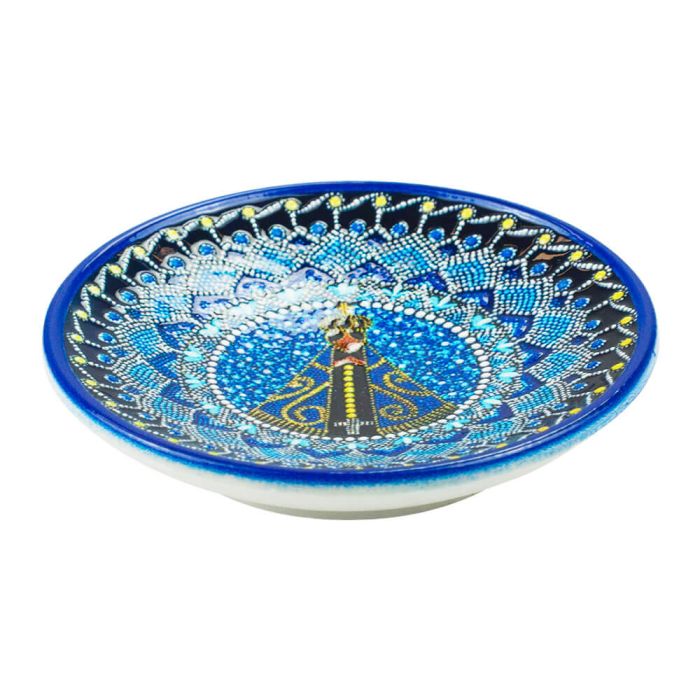 Pratinho Cerâmica Ímã Geladeira Nossa Senhora Aparecida Modelo A 7.5 CM - Imagem 3